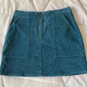 Wild Fable Zip Front Corduroy Mini Skirt Size 8